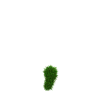 verde erba numero e simbolo, 3d illustrazione png