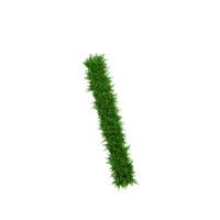 verde erba numero e simbolo, 3d illustrazione png