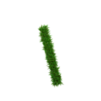 vert herbe nombre et symbole, 3d illustration png