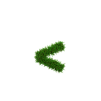 Green grass number and symbol, 3d illustration png