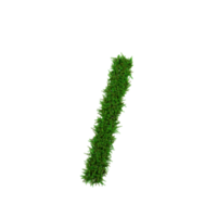 Grün Gras Nummer und Symbol, 3d Illustration png