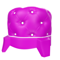 Ottoman chair isolated on transparent png