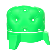 Ottoman chair isolated on transparent png