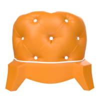 Ottoman chair isolated on transparent png