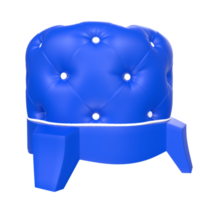 Ottoman chair isolated on transparent png