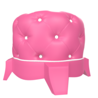 Ottoman chair isolated on transparent png