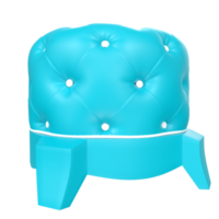 Ottoman chair isolated on transparent png