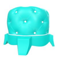 Ottoman chair isolated on transparent png