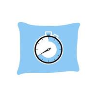 8 horas dormir color línea icono. dormido hora signo. sano estilo de vida vector