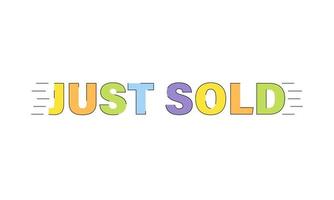 Just sold new solourfull lettering vector