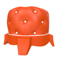 Ottoman chair isolated on transparent png