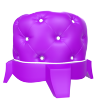 Ottoman chair isolated on transparent png