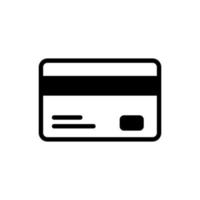 Credit or debit card icon for payment transaction or cash withdrawal at atm machine vector