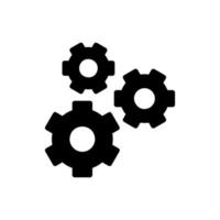 Configuration icon for setting up the system with a combination of gears vector