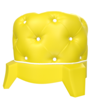 Ottoman chair isolated on transparent png