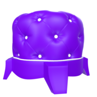 Ottoman chair isolated on transparent png