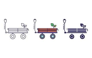 supply cart vector icon