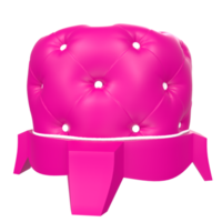 Ottoman chair isolated on transparent png