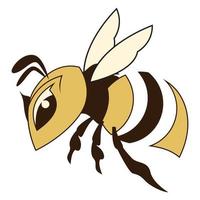 icono de diseño de ilustraciones de logotipo de abeja vector