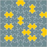 pattern with puzzle pieces background vector