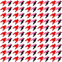 hounds tooth red and white background vector