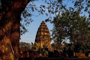 Ancient Buddhist temple in Asia photo