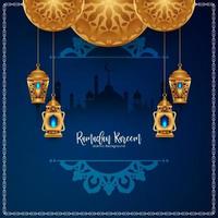 Ramadan Kareem Islamic festival atistic stylish background vector