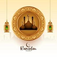 Ramadan Kareem traditional Islamic festival artistic background vector