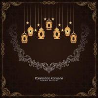 Beautiful Ramadan Kareem Islamic traditional festival background vector
