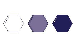 Hexagon Geometry Shape vector icon