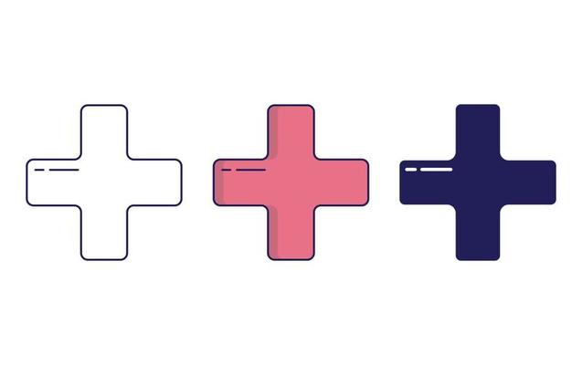 Cross Geometry Shape vector icon