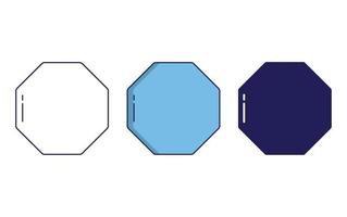 octágono geometría forma vector icono