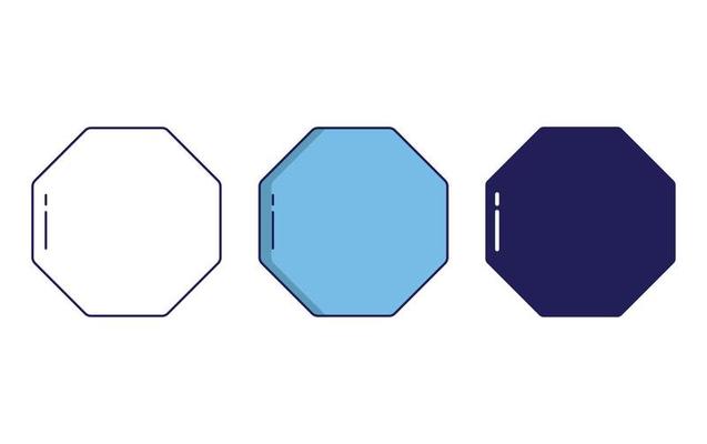 Octagon Geometry Shape vector icon