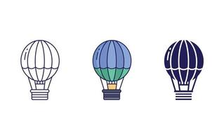 hot air balloon vector icon