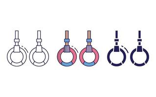 Gymnastic Rings vector icon