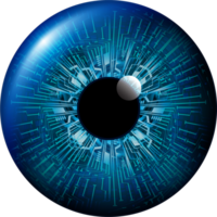 recorte de ojo de tecnología moderna png