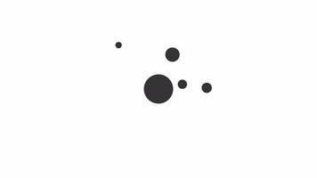 Animated random dots spin loader. Rotating in circle. Simple black and white loading icon. 4K video footage with alpha channel transparency. Wait-animation progress indicator for web UI design