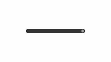 Animated status bar loader. Indication level. Simple black and white loading icon. 4K video footage with alpha channel transparency. Wait-animation progress indicator for web UI design