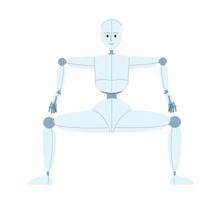 Humanoid robot hip hop dance semi flat color vector character. Human-like movement. Editable full body figure on white. Simple cartoon style spot illustration for web graphic design and animation