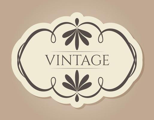 Vector abstract vintage frame with text. An isolated banner in the old Victorian style.