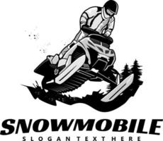 snowmobile trails design logo icon vector