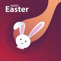 Happy Easter with graphics and bunny premium vector illustration