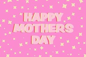 mothers day background with cute stars vector