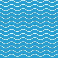 Seamless White Wave Pattern On Blue Background vector