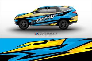 rally and company car livery sticker vector wrap design