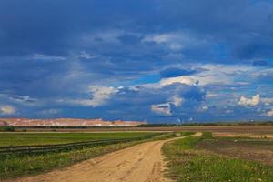 Soligorsk mountains. potash plant. Potash mountains near Soligorsk City photo