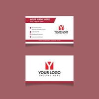 Minimalist business card design vector