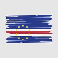 vector de pincel de bandera de cabo verde