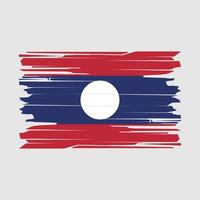 Laos Flag Brush Vector