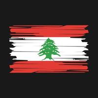 Lebanon Flag Brush Vector